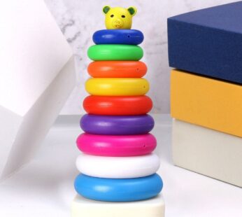 Teddy Bear Stacking Rings Toy – 9 Pcs Educational | Little Blocks