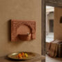 Premium Terracotta Wall Mounted Diya Holder Decorative Temple Lamp for Pooja & Home Decor - Buy Online at Alikart