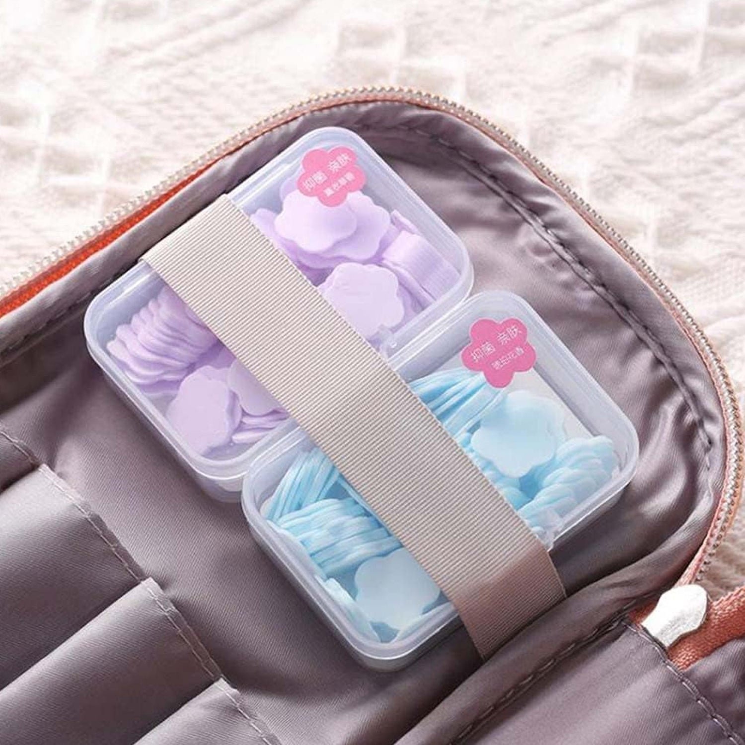 Travel Soap Sheets – 100 Flower-Shaped | VelvetBubbles - Detailed Feature View 3