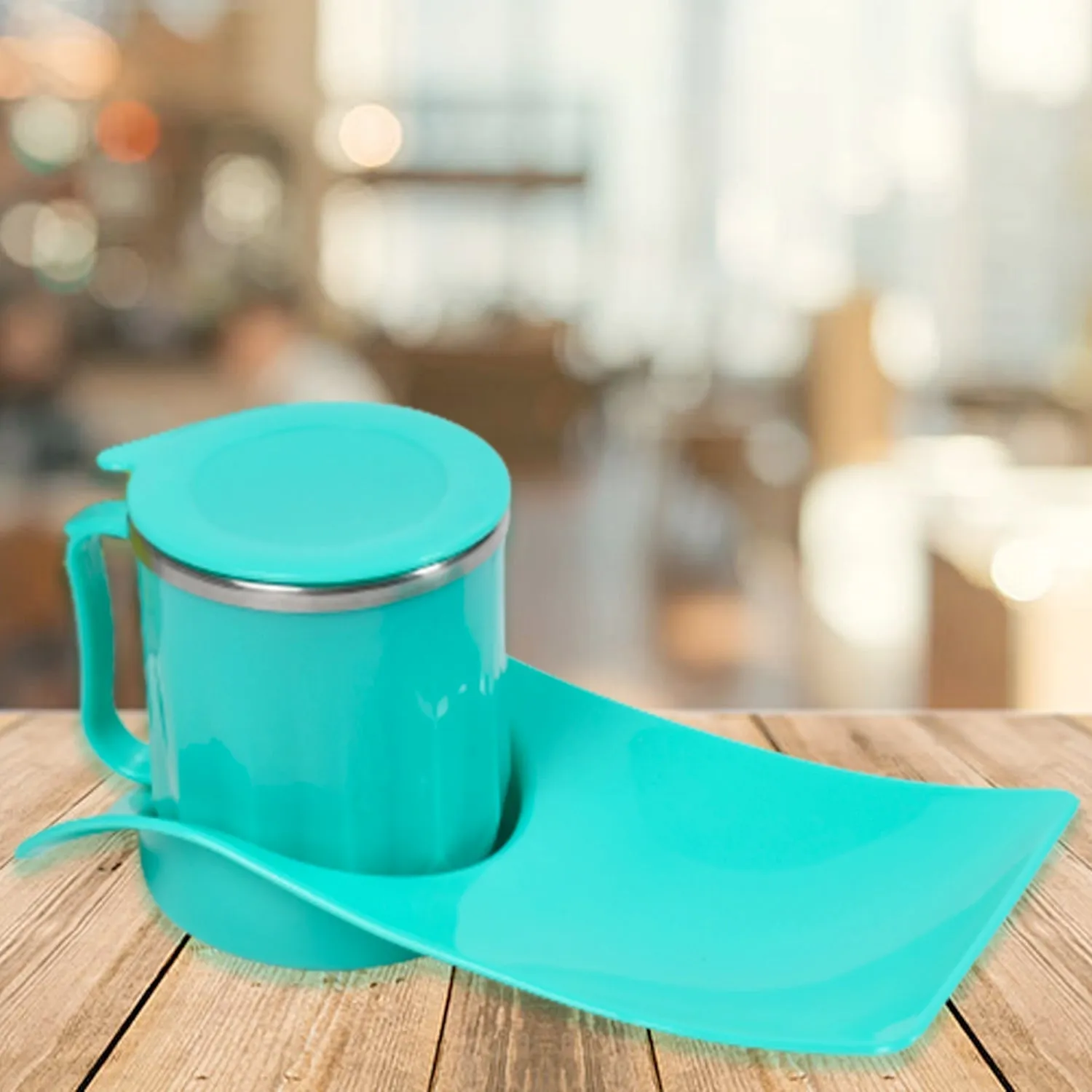 Kids Snack Tray with 350ml Steel Cup – Durable & Hygienic - Detailed Feature View 5