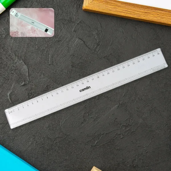30 cm Transparent Plastic Scale Ruler – Durable & Precise