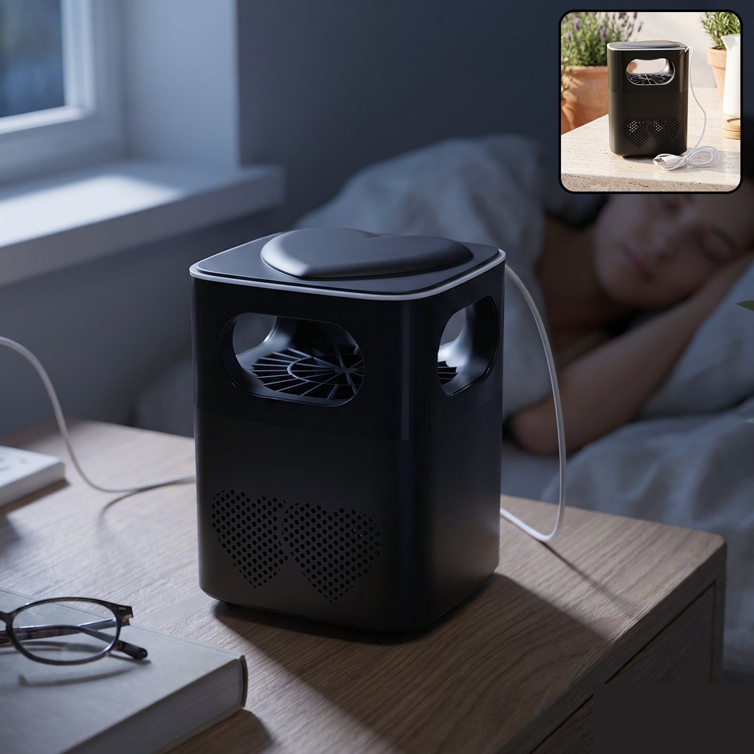 Premium USB Electric Mosquito Killer Trap Lamp with Suction Fan for Bedroom (1 Pc) - Buy Online at Alikart
