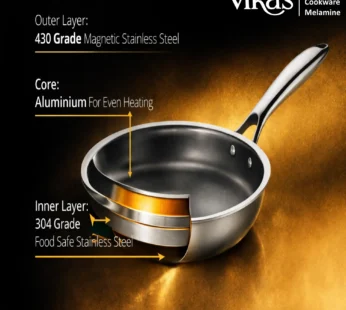 Stainless Steel Frypan – Heavy Duty, Even-Heat Cooking