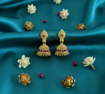 Gold Plated Jhumki Earrings – Lightweight Traditional Design