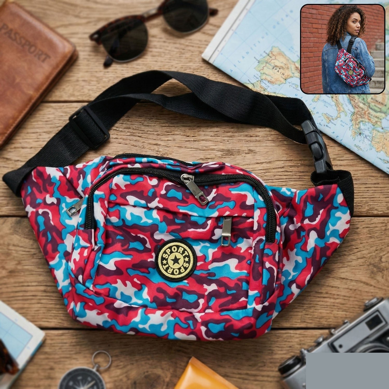 Premium Waist Bag with Adjustable Strap – Stylish Multi-Purpose Sling Pouch - Buy Online at Alikart