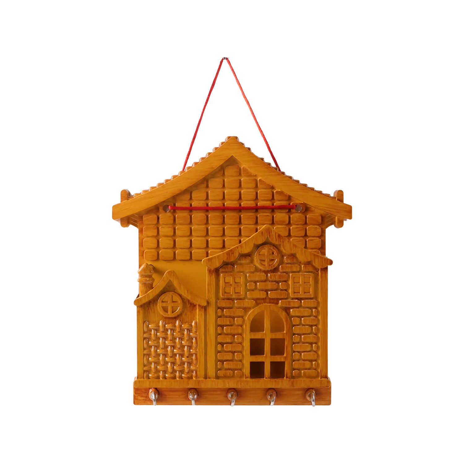Wall-Mounted Wooden Key Holder – Stylish & Space-Saving Organizer - Detailed Feature View 4