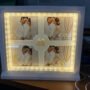 Premium White LED Photo Frame Collage – Elegant 4-Photo Display with Warm Light - Buy Online at Alikart