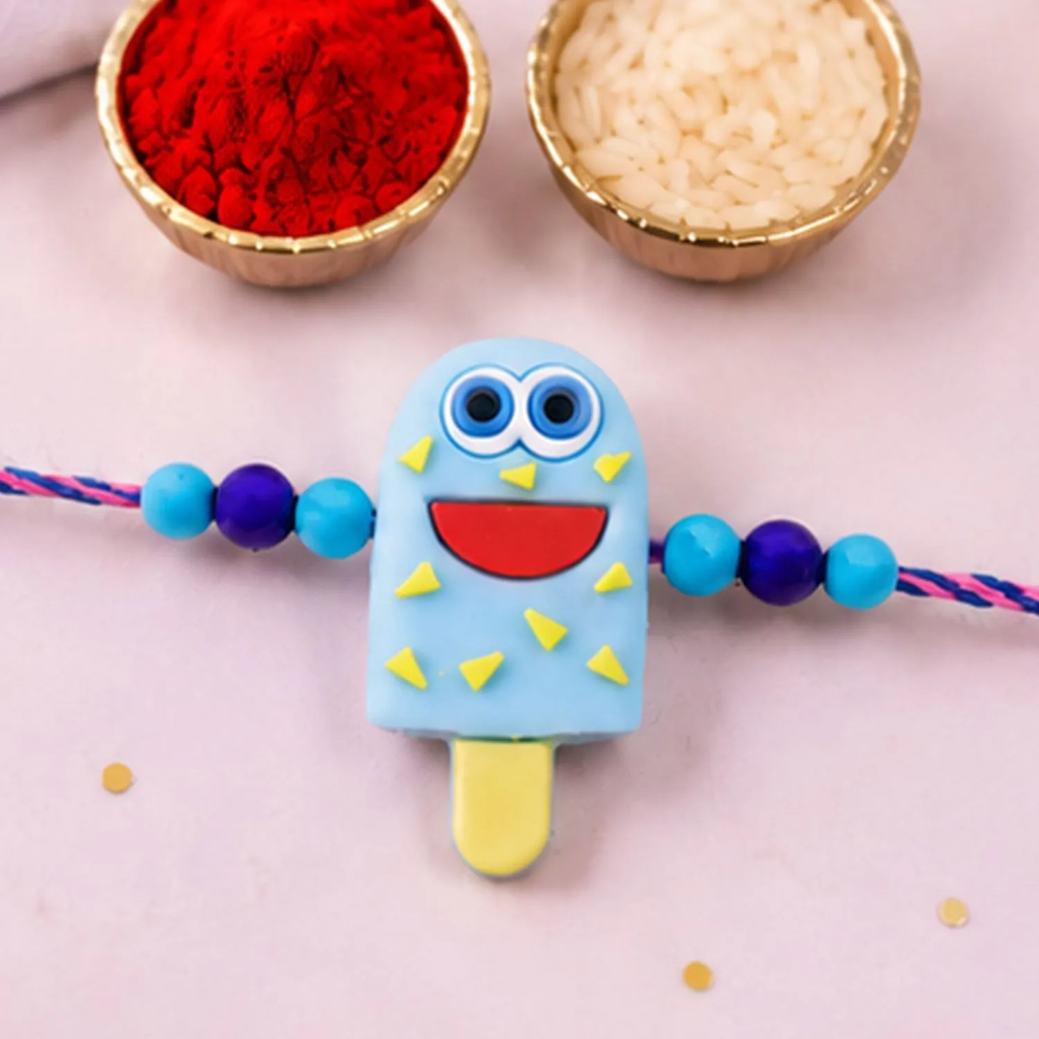 Premium Cartoon Kids Rakhi – Smiling Ice Cream Designer for Brother - Buy Online at Alikart