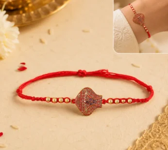 Rakhi for Brother – Elegant Antique Leaf Jali Design