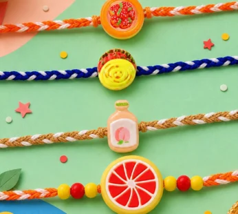 Rakhi Combo Pack for Brother & Kids Raksha Bandhan Set (4 Pc)