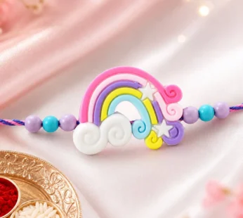 Rainbow Cloud Kids Rakhi Design for Raksha Bandhan Celebration