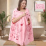Premium Women Wearable Bath Towel Cute Print Soft Quick Dry Bathroom Wrap (1 Pc) - Buy Online at Alikart