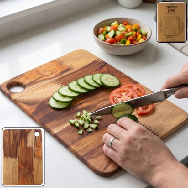 Wooden Chopping Board and Cutting Board for Kitchen 10 x 14 Inch (1…