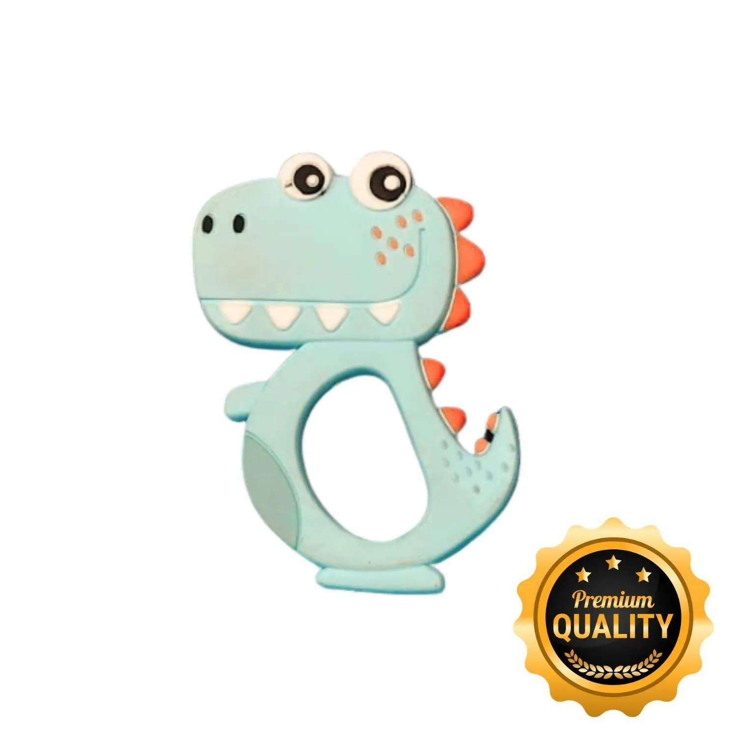 Silicone Dinosaur Baby Teether – Soft, Safe Chewing Toy - Detailed Feature View 1