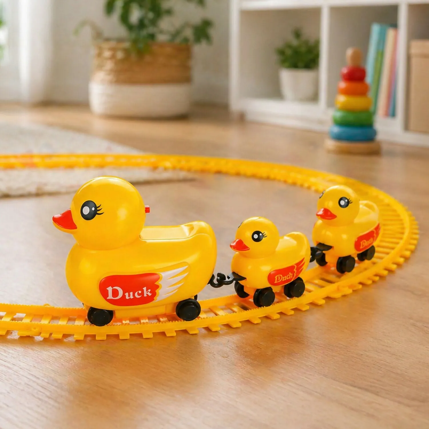 Kids Electric Toy Train Set – Lights, Music & Easy Assembly - Detailed Feature View 1