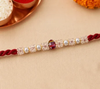 Pastel Bracelet Rakhi – Silver Centre Design for Raksha Bandhan