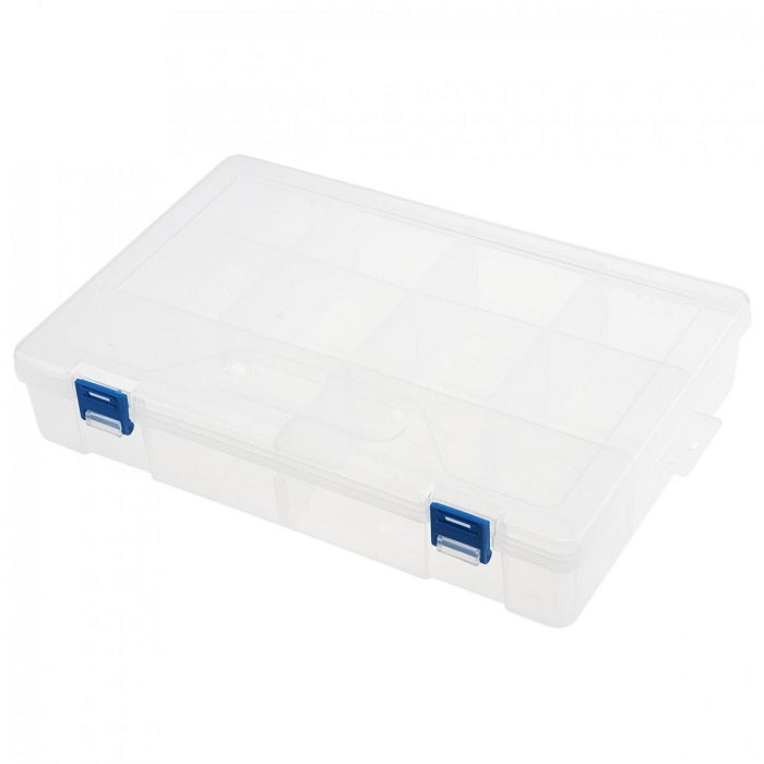 10-Grid Large Capacity Transparent Plastic Storage Box – Organizer for Jewelry, Accessories, and Small Items (Pack of 1) - Detailed Feature View 1