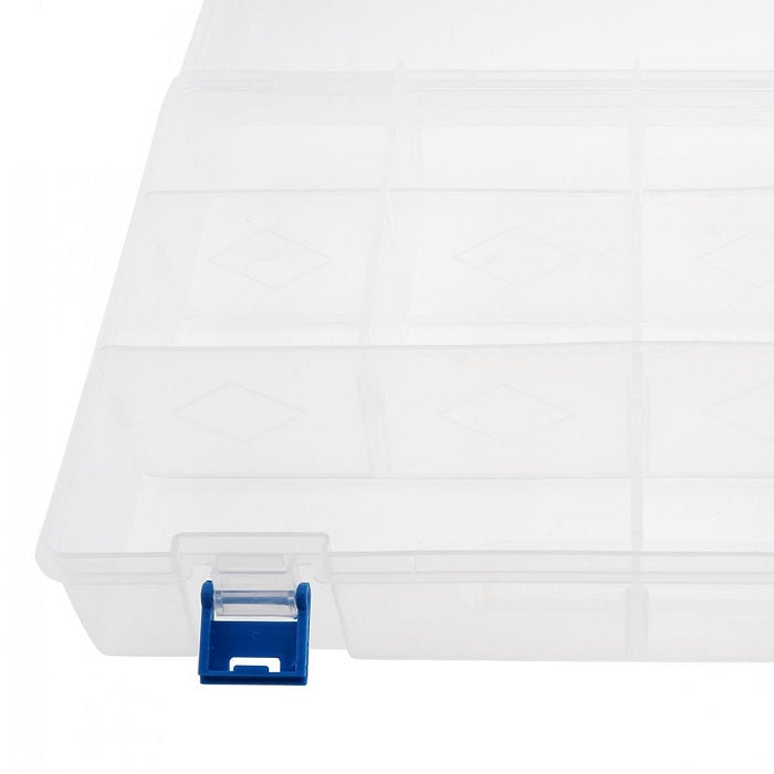 10-Grid Large Capacity Transparent Plastic Storage Box – Organizer for Jewelry, Accessories, and Small Items (Pack of 1) - Detailed Feature View 5