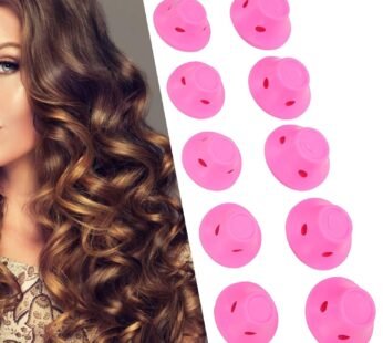 10-Piece Silicone Heatless Hair Curler Set – Damage-Free Styling Rollers for Bouncy Waves