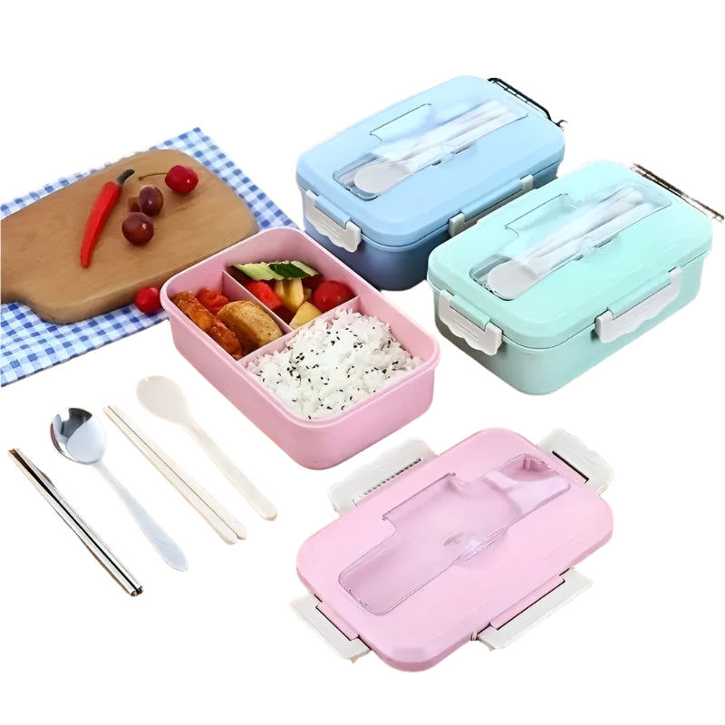 Premium 1000ml Lunch Box With Spoon & Fork - Buy Online at Alikart