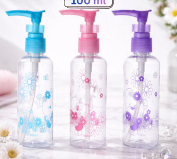 100ml Travel Refillable Pump Bottle – Leak-Proof Plastic Dispenser for Shampoo, Lotion & Soap