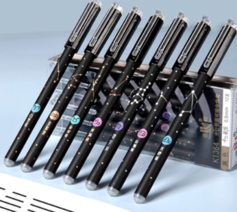 12-Piece Celestial Erasable Gel Pen Set – 0.5mm Fine Point Blue Ink for Journaling and School