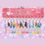 Premium 12-Piece Cute Animated Character Glitter Bottle Keychains - Aesthetic Backpack Charms & Party Favors - Buy Online at Alikart