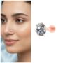 Premium 14K Rose Gold Genuine Diamond Flat Back Nose Stud for Women - Buy Online at Alikart