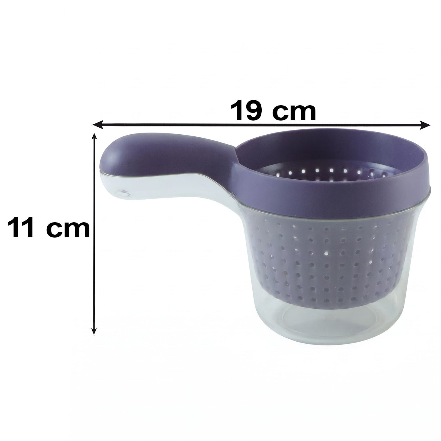2-in-1 Kitchen Strainer Basket and Catch Bowl with Handle for Fruit and Vegetable Washing - Detailed Feature View 5