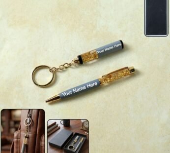 2-in-1 Pen & Keychain Set – Elegant Gift for Professionals