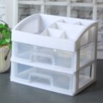Premium 2-Layer White Table Mini Drawer Organiser - Buy Online at Alikart
