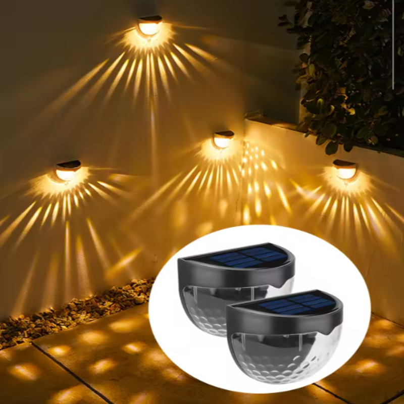 Premium 2-Pack Solar LED Wall & Fence Lights - Warm White Outdoor Weatherproof Illumination - Buy Online at Alikart