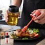 Premium 250ml Glass Oil Dispenser Bottle with Integrated Silicone Basting Brush for Cooking and Baking - Buy Online at Alikart