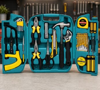 27-Piece Essential Household Hand Tool Set with Hammer, Pliers, and Storage Case