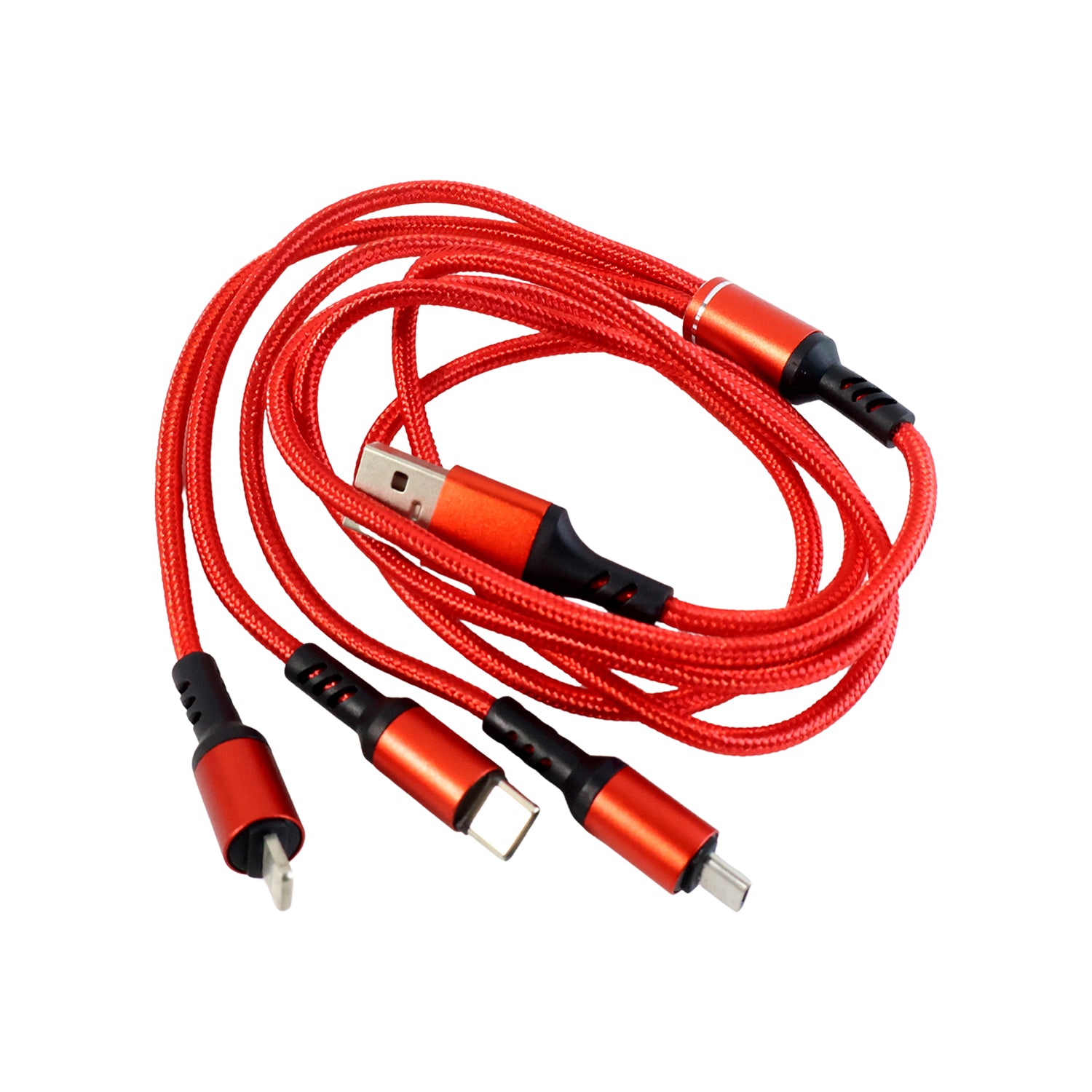 3-in-1 Multi Charging Cable – Durable Braided Universal Charger - Detailed Feature View 4
