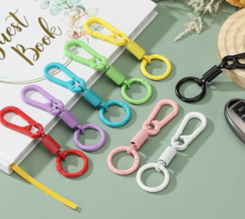 3-Piece Metal Finger Ring Keychain Set – Durable Round Split Rings for Keys and DIY Crafts (Assorted Colors)