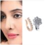 Premium 3-Stone Cubic Zirconia Nose Clip – Silver Non-Piercing Set - Buy Online at Alikart