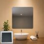 Premium 30x30cm Self-Adhesive Flexible Square Mirror Tile for Modern Wall Decor - Buy Online at Alikart