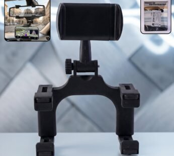 360 Degree Car Rear View Mirror Mobile Phone Holder Adjustable Mount