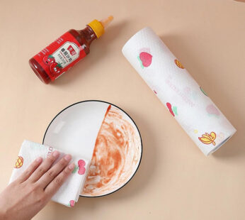 40 Sheets Printed Disposable Kitchen Tissue Cloth – Strong & Absorbent Cleaning Wipes