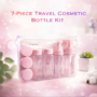 Premium 7-Piece Portable Travel Bottle Set - Refillable Containers for Toiletries and Cosmetics - Buy Online at Alikart