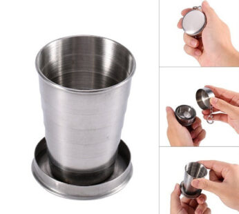 75ml Steel Folding Travel Glass