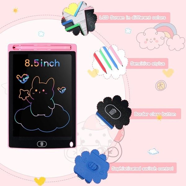 8.5-Inch Rainbow LCD Writing Tablet – Portable Digital Doodle Board for Kids & Creative Learning - Detailed Feature View 2