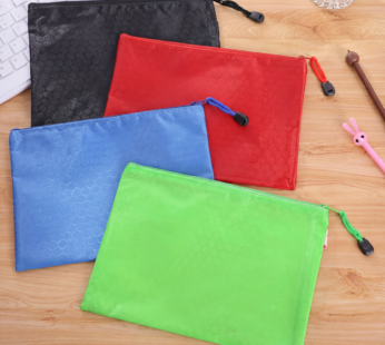 A4 Waterproof Zipper Document Organizer – Multipurpose File and Stationery Storage Bag