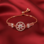 Premium AD Bracelet – Elegant Flower Motif Sparkle for Women - Buy Online at Alikart