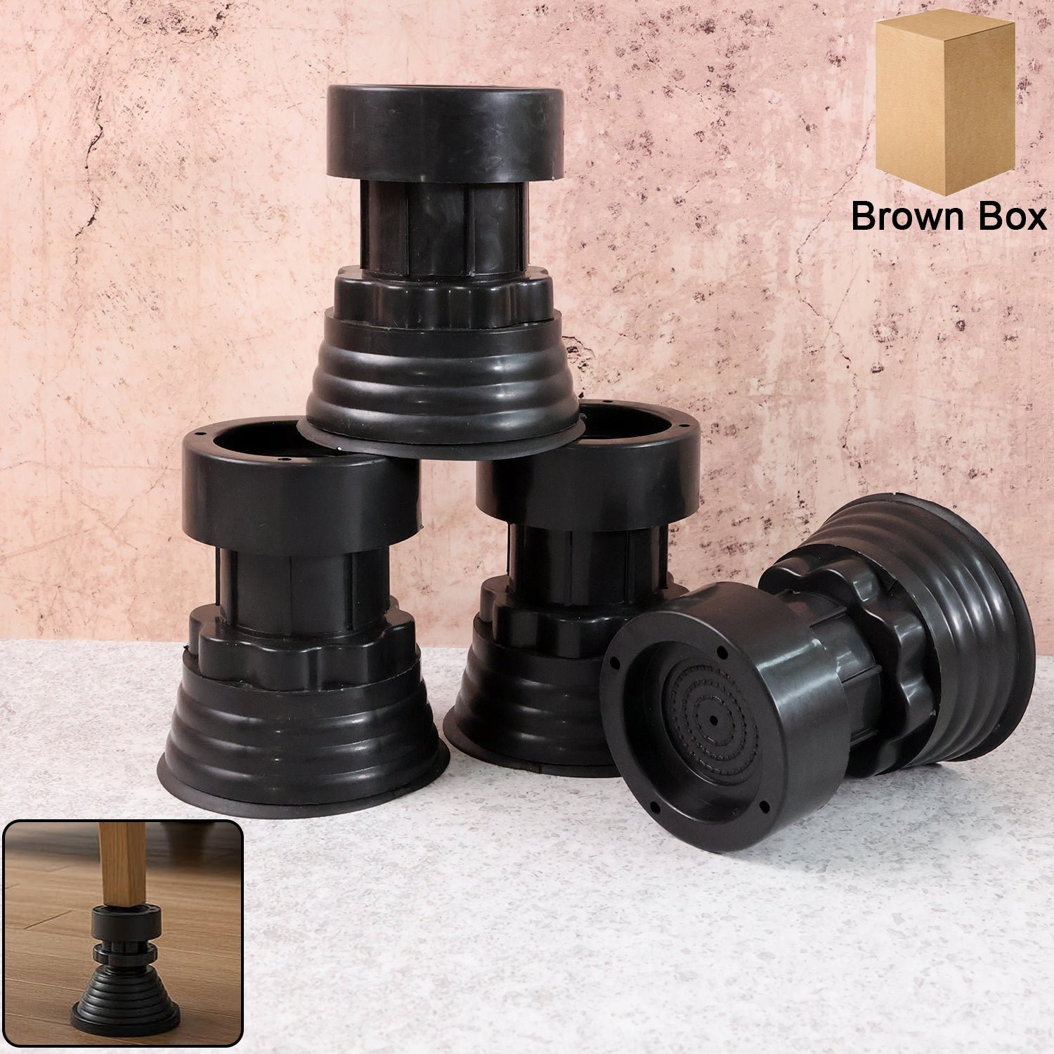 Premium Adjustable Furniture Riser – Heavy-Duty Support & Floor Protection - Buy Online at Alikart