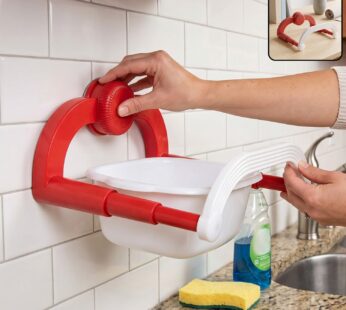 Adjustable Suction Sink Basin & Washbowl Wall Mount Organizer Rack