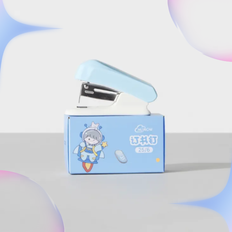 Adorable Mini Stapler with Starter Staples Included – Pocket-Sized Desk Essential for Home, Office, and School (Single Pack, Color Varies) - Detailed Feature View 1