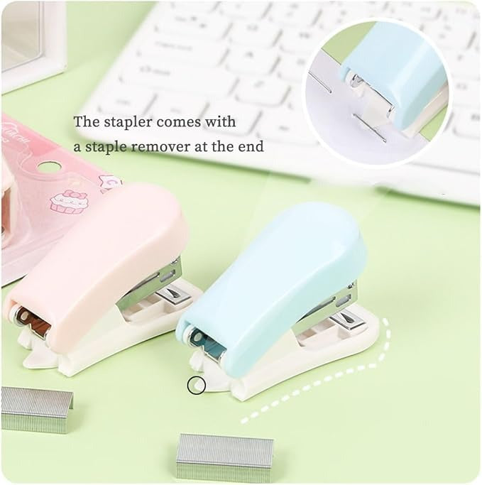 Adorable Mini Stapler with Starter Staples Included – Pocket-Sized Desk Essential for Home, Office, and School (Single Pack, Color Varies) - Detailed Feature View 6