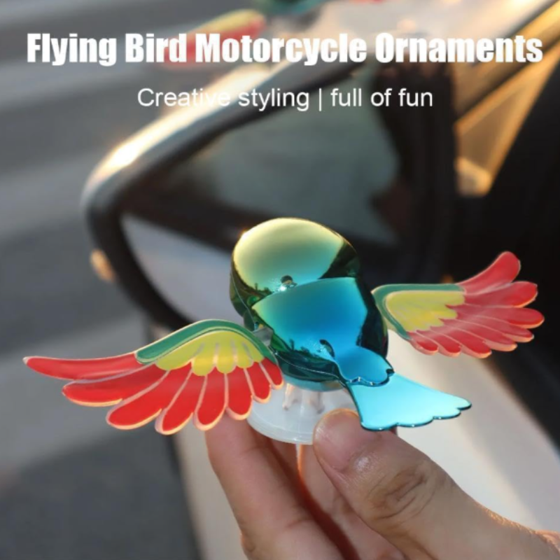 AeroMotion Wind-Powered Flying Bird Vehicle Ornament for Cars and Motorcycles - Random Color - Detailed Feature View 4